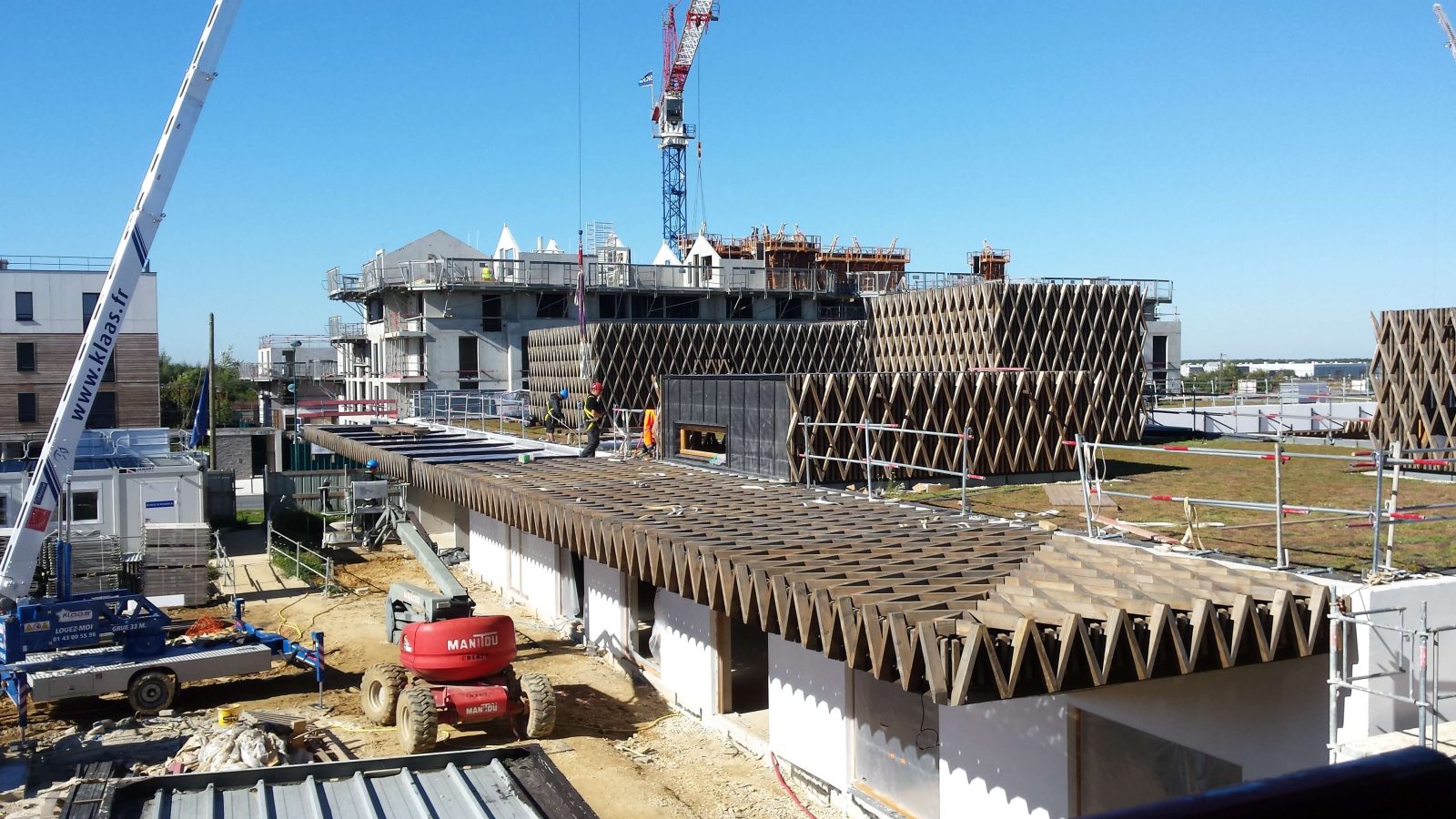 Chantier du groupe scolaire, photo Aménagement 77