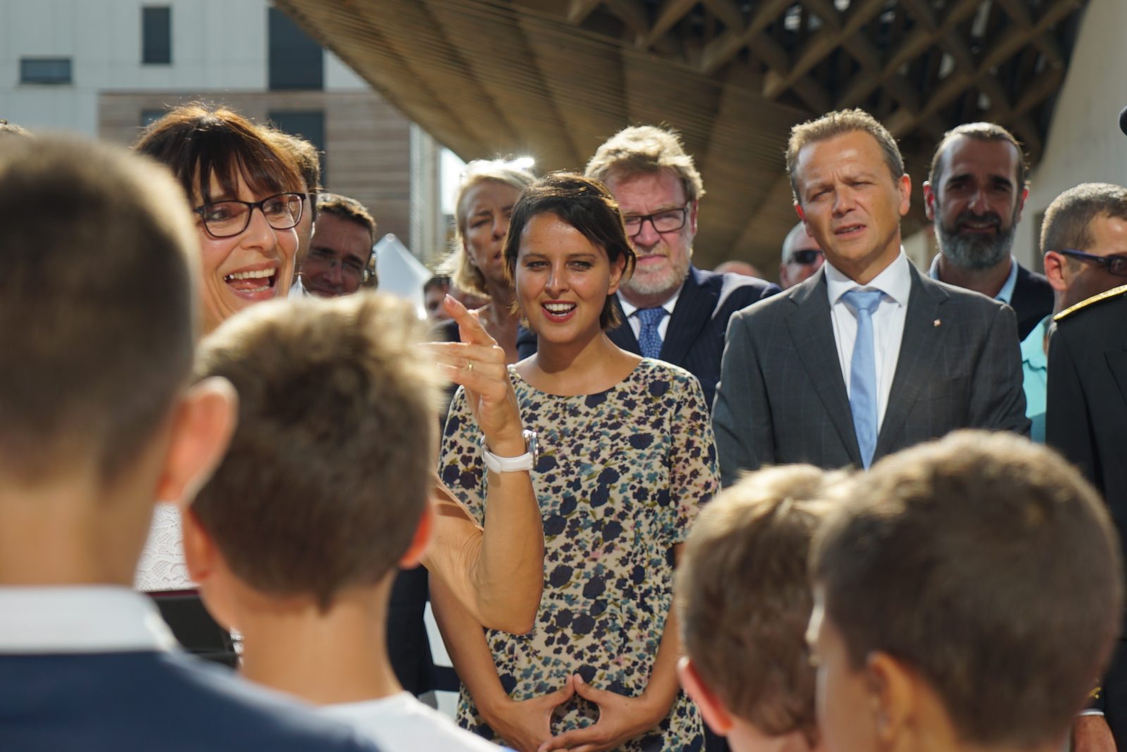 Une inauguration en présence de Madame la Ministre de l'Education et de Monsieur le Maire