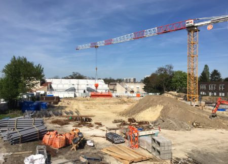 Le chantier du Lycée Alfred Costes à Bobigny avance...