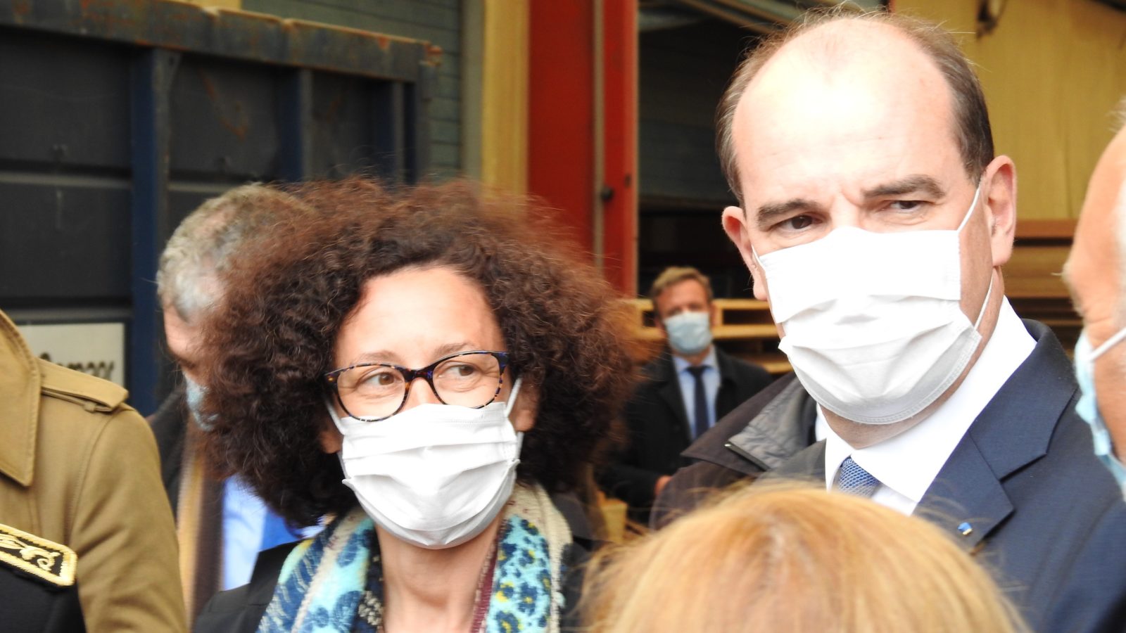 La ministre déléguée au Logement, Emmanuelle WARGON et le Premier Ministre, Jean CASTEX